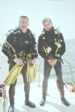 Bild von meinem ersten Tauchbuddy Christoph und mir